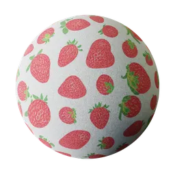 Strawberry Patterned Cloth Print