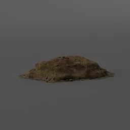 Detailed 3D manure model for Blender, perfect for enhancing rural scene realism.