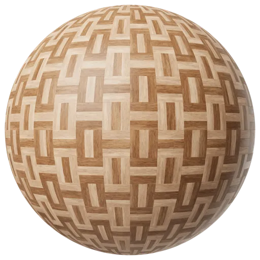 Realistic seamless wood floor fine material for Blender 3D, ideal for PBR texturing in various scenes.