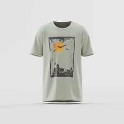 Three-Tone Horizontal Stripe Block Tee