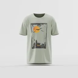 Three-Tone Horizontal Stripe Block Tee