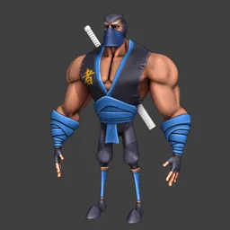 Stylized Ninja Warrior Characte
