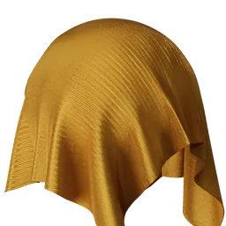 High-quality golden fabric texture with realistic fine thread details for PBR material in 3D modeling.