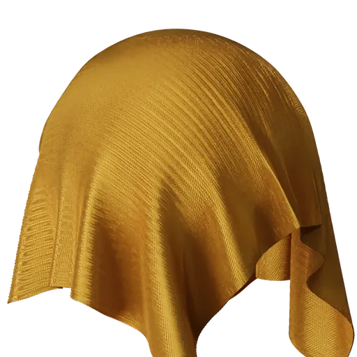 High-quality golden fabric texture with realistic fine thread details for PBR material in 3D modeling.