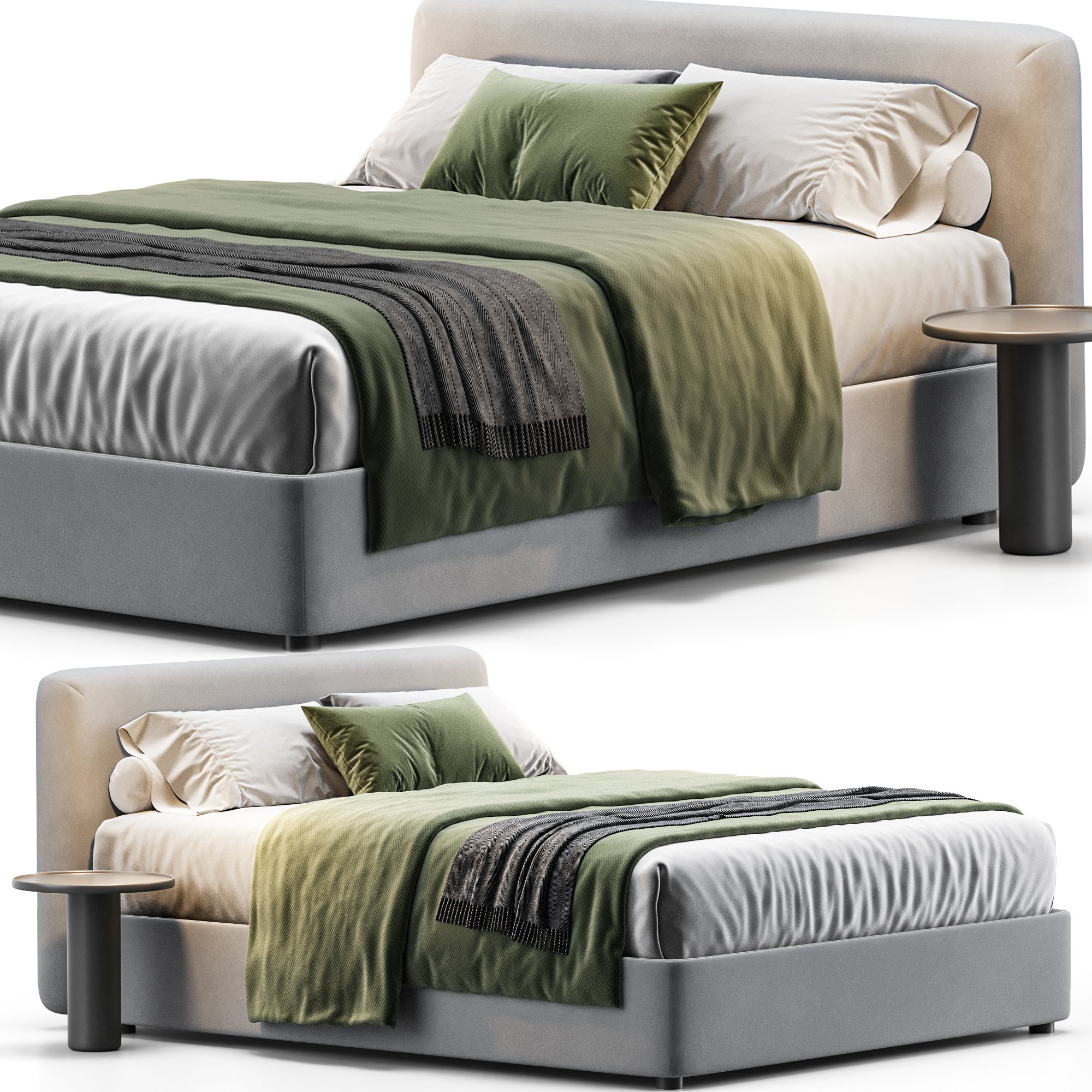 Passend Structureel Verborgen Bolzan letti Joy Sottile Queen Bed | 3D Bed models | BlenderKit