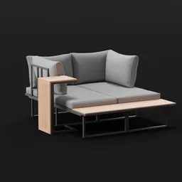 Lounge Sofa with Side Table