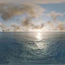 Ocean Horizon Sunrise Clouds