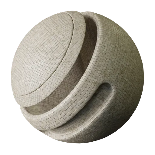 Beige marble mosaic