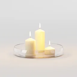 Blomster bowl with candles