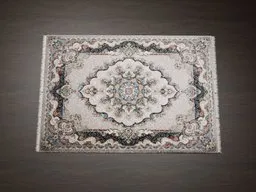 Detailed Persian carpet 3D model render-ready for Blender, showcasing intricate patterns and textures.