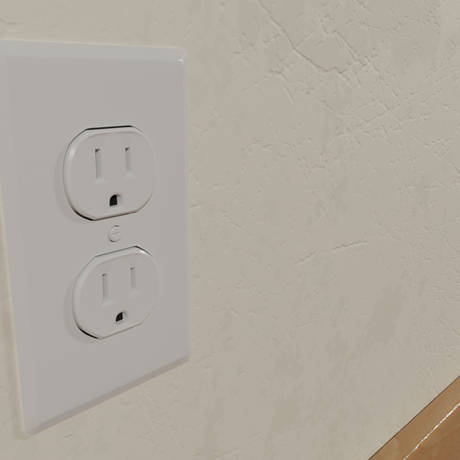 BlenderKit | Download The FREE Electrical Outlet (Type B) Model