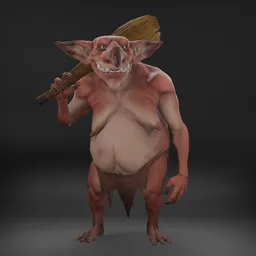 Red Goblin -Rigged - Lowpoly