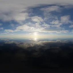 Sunny Clouds Day Lake