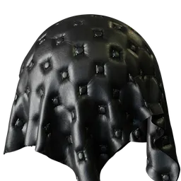 Black Tufted Leather