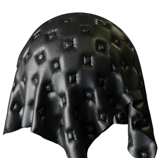Black Tufted Leather