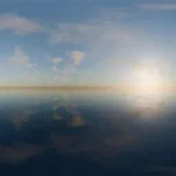 Sunlit Ocean Reflection