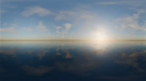 Sunlit Ocean Reflection