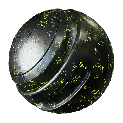 Scifi Metal Ship Green