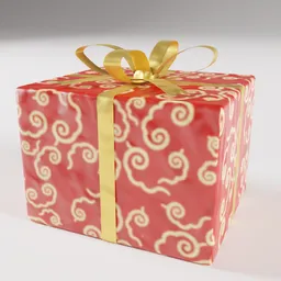 Yellow Red Gift Box