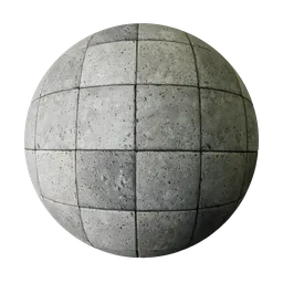 Concrete tiles surface