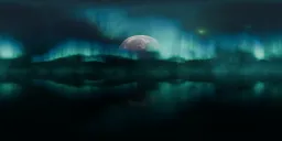 Aurora Fog Moon