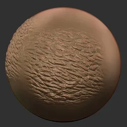 Sculpting brush pattern for creating detailed reptilian skin textures in 3D models, compatible with Blender.