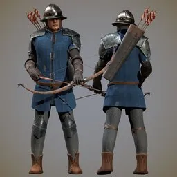 Crusader Archer –Bow| Rigged Gameready