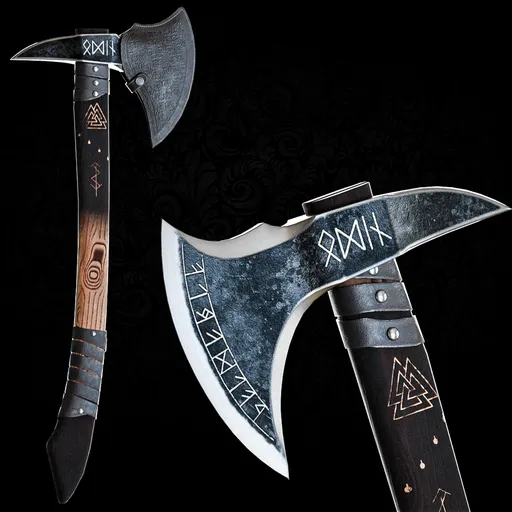 Ornate Runic Viking Axe