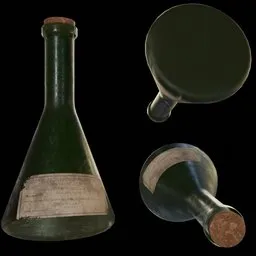 Thick Green Glass Bottle