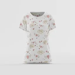 Love Thought Bubble Motif T-Shirt