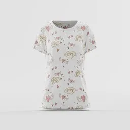 Love Thought Bubble Motif T-Shirt