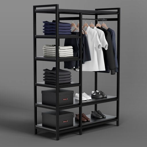 Revit Clothes Rack | Wardrobes models | BlenderKit