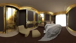 Royal Black Gold Bedroom