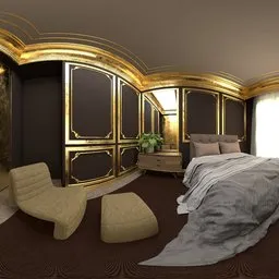 Royal Black Gold Bedroom