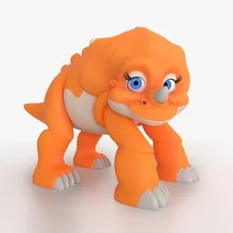 Cute Cartoon Triceratops