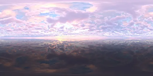 Morning sky scattered clouds