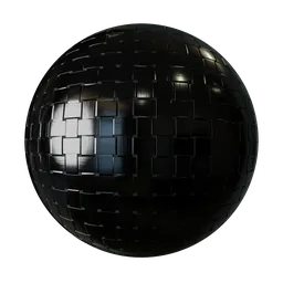 Black Glossy Carbon Fiber Material
