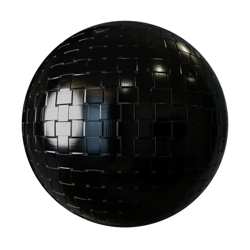 Black Glossy Carbon Fiber Material