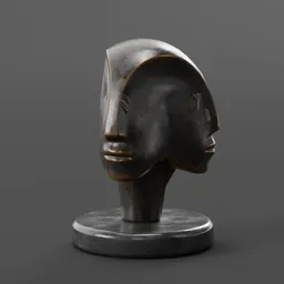Sculpture Face controller sculpted in Blender