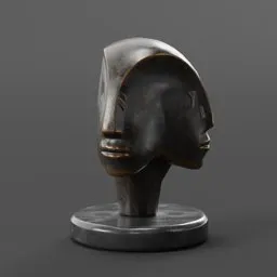 Sculpture Face controller sculpted in Blender