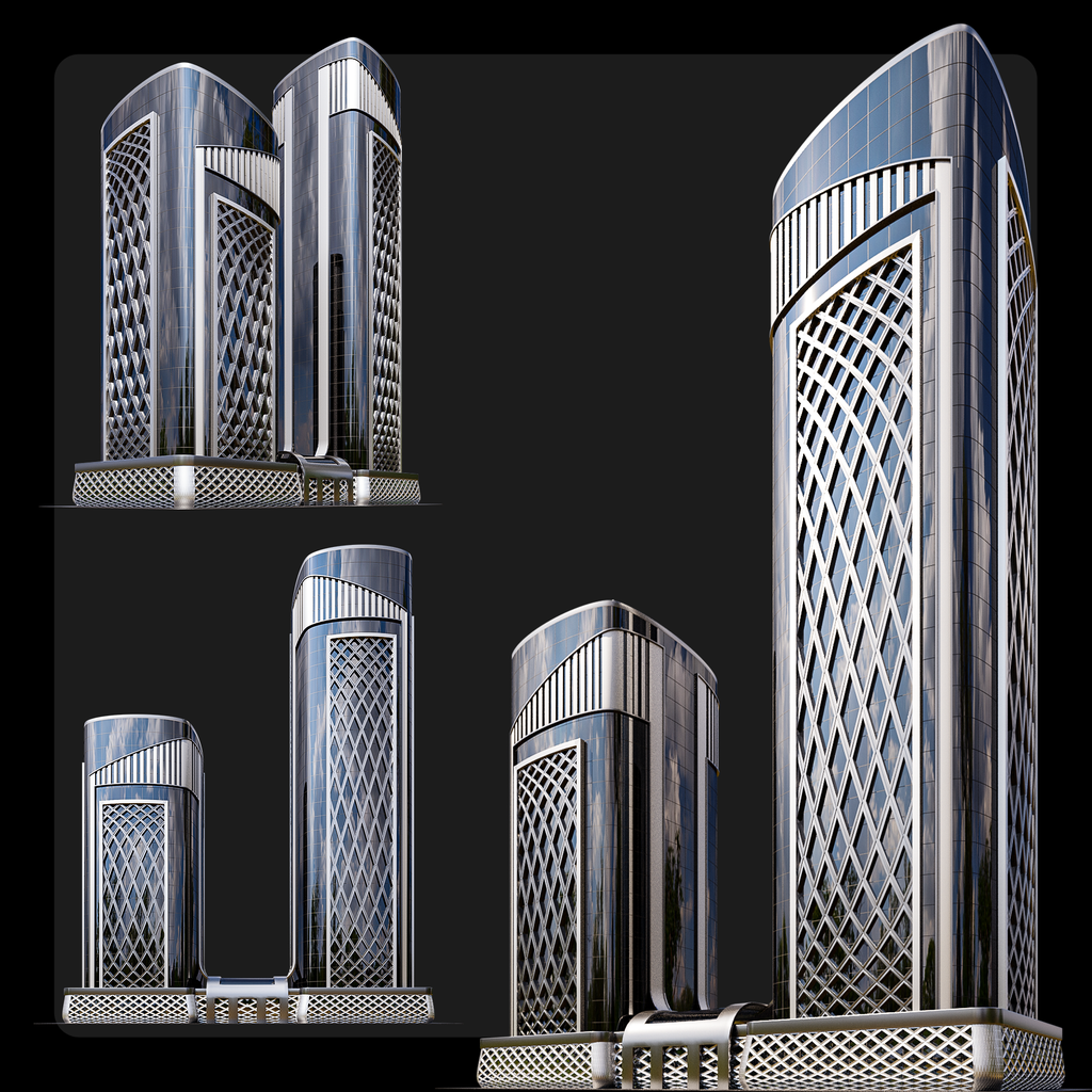 High-Rise Building | Commercial Buildings Models | BlenderKit