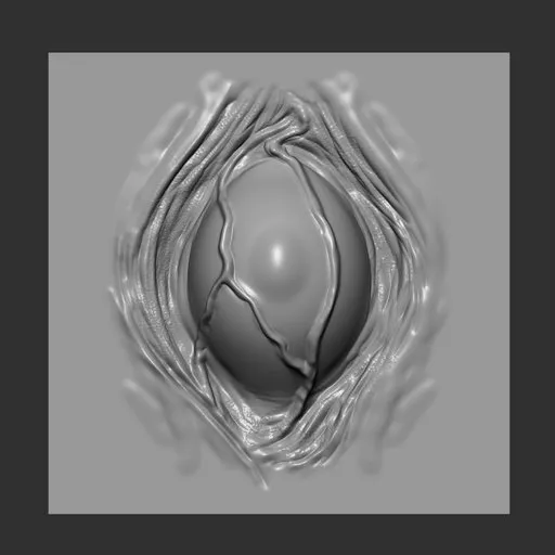 Blender 3D sculpting brush for creating detailed veiny demon eyes on 3D models, suitable for monsters and creatures.