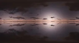 Moody sunset cloud reflection