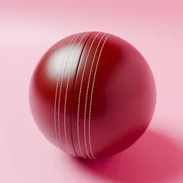 Red Leather Cricket Ball