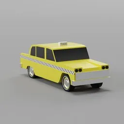 Wood Checker Cab Toy