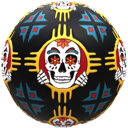 Sun Skull Talavera Tile