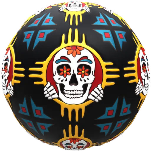 Rustic Mexican Ceramic PBR material for Blender with color variation, texture scale, and displacement options.