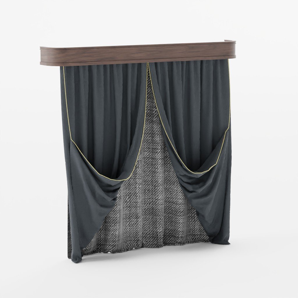 Simple Curtain | 3D Curtain Models | BlenderKit