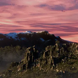Majestic Mountain Landscape at Sunset
