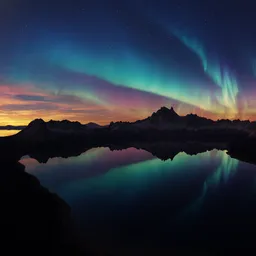 Aurora Night Twilight Landscape